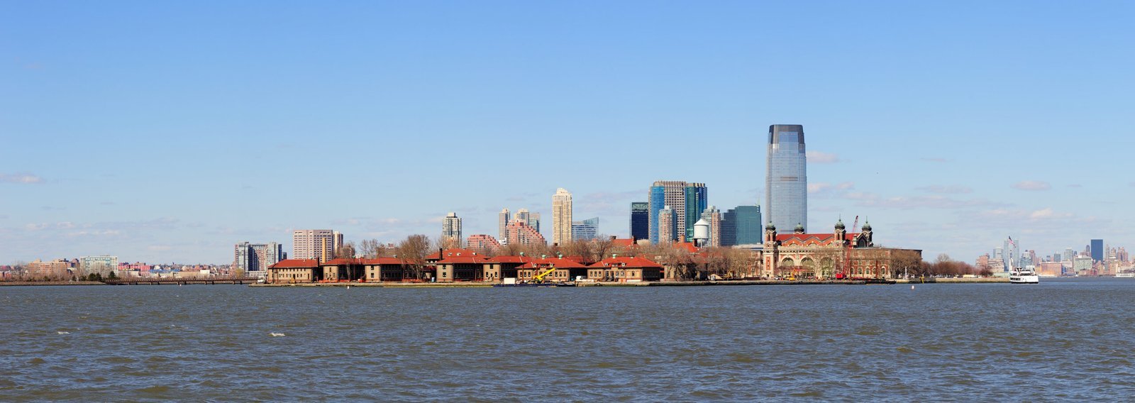 New Jersey skyline from New York City Manhattan downtown across the Hudson River
