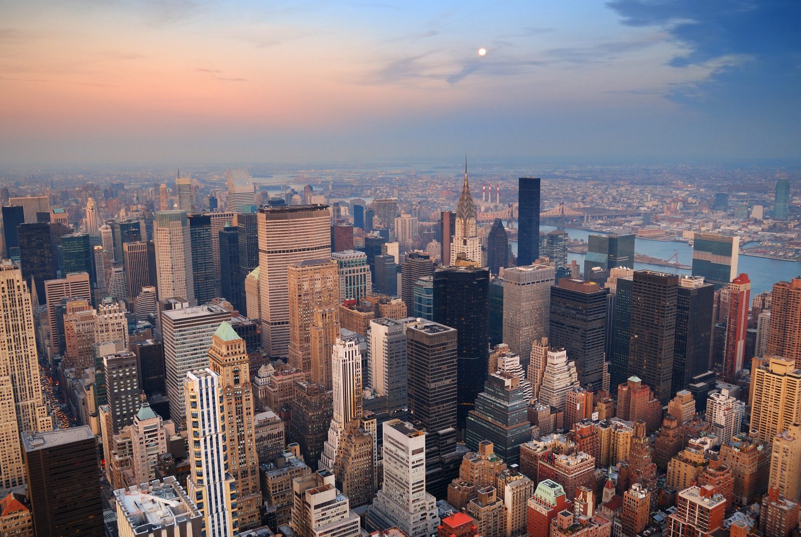 New York City Manhattan skyline aerial view