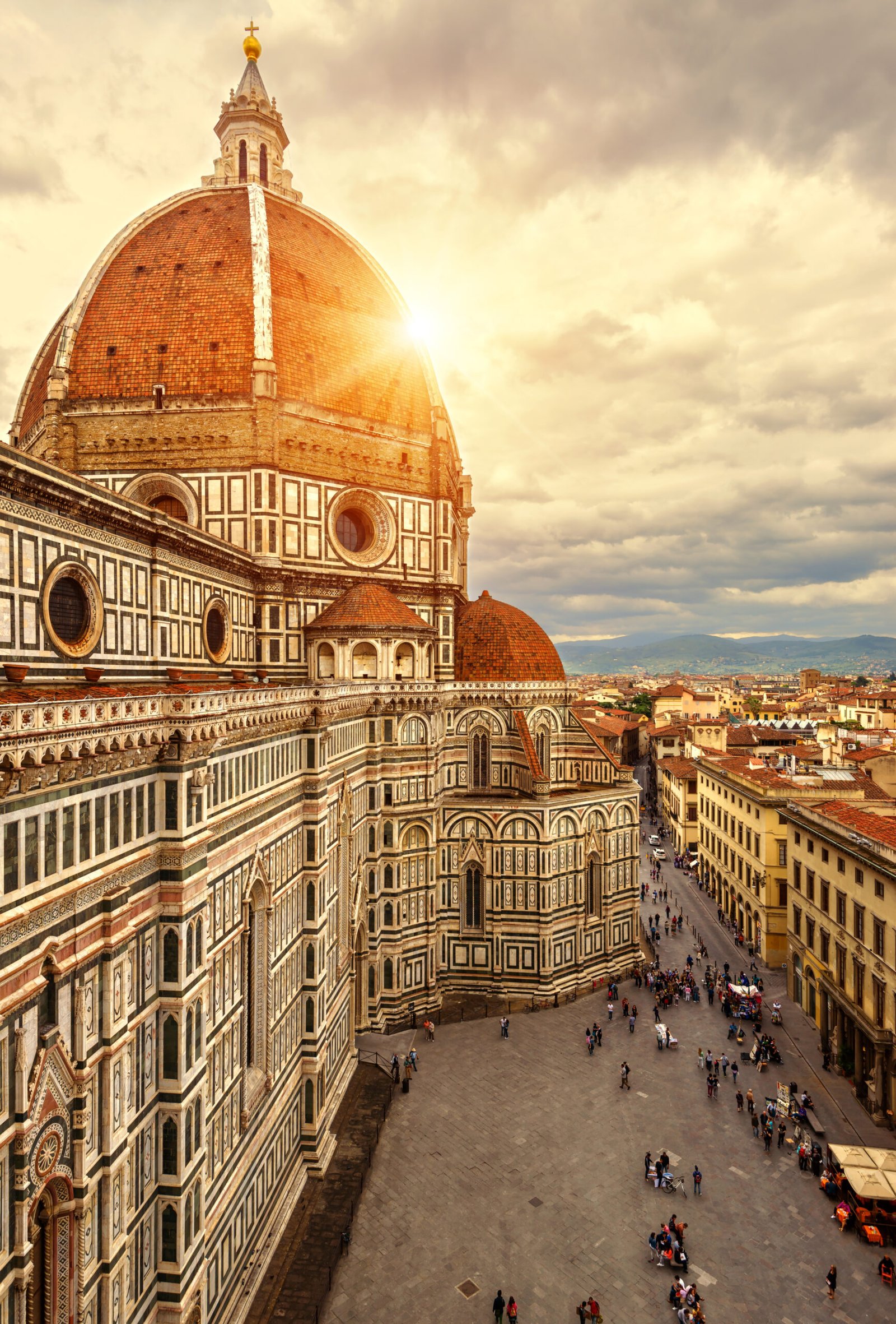 Sunny view of the Florence Duomo