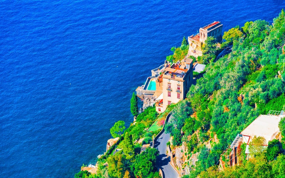 Scenic coastal road near Ravello, Amalfi Coast