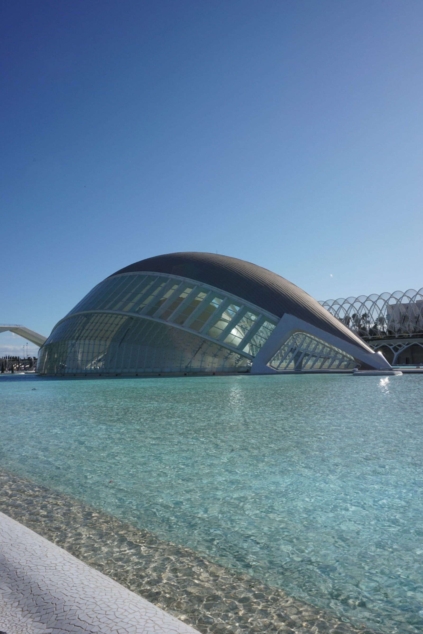 City of Arts and Sciences building with large dome, Valencia