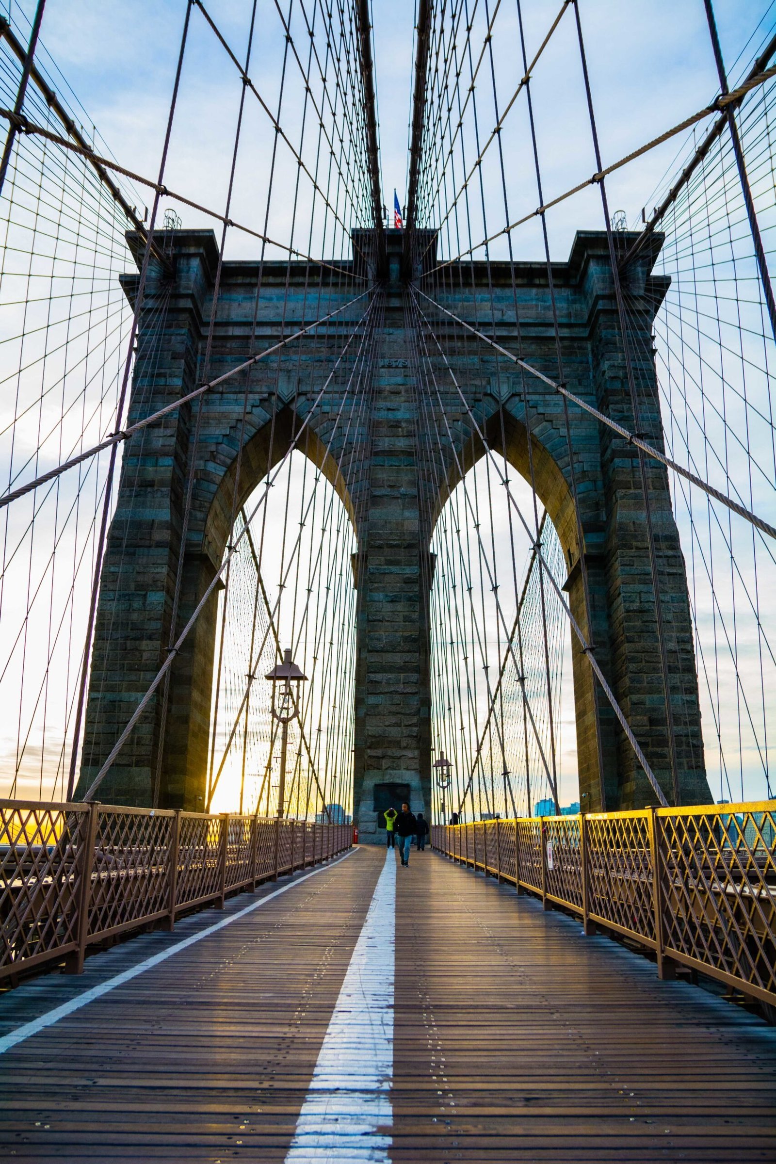Brooklyn Bridge at sunset New York City