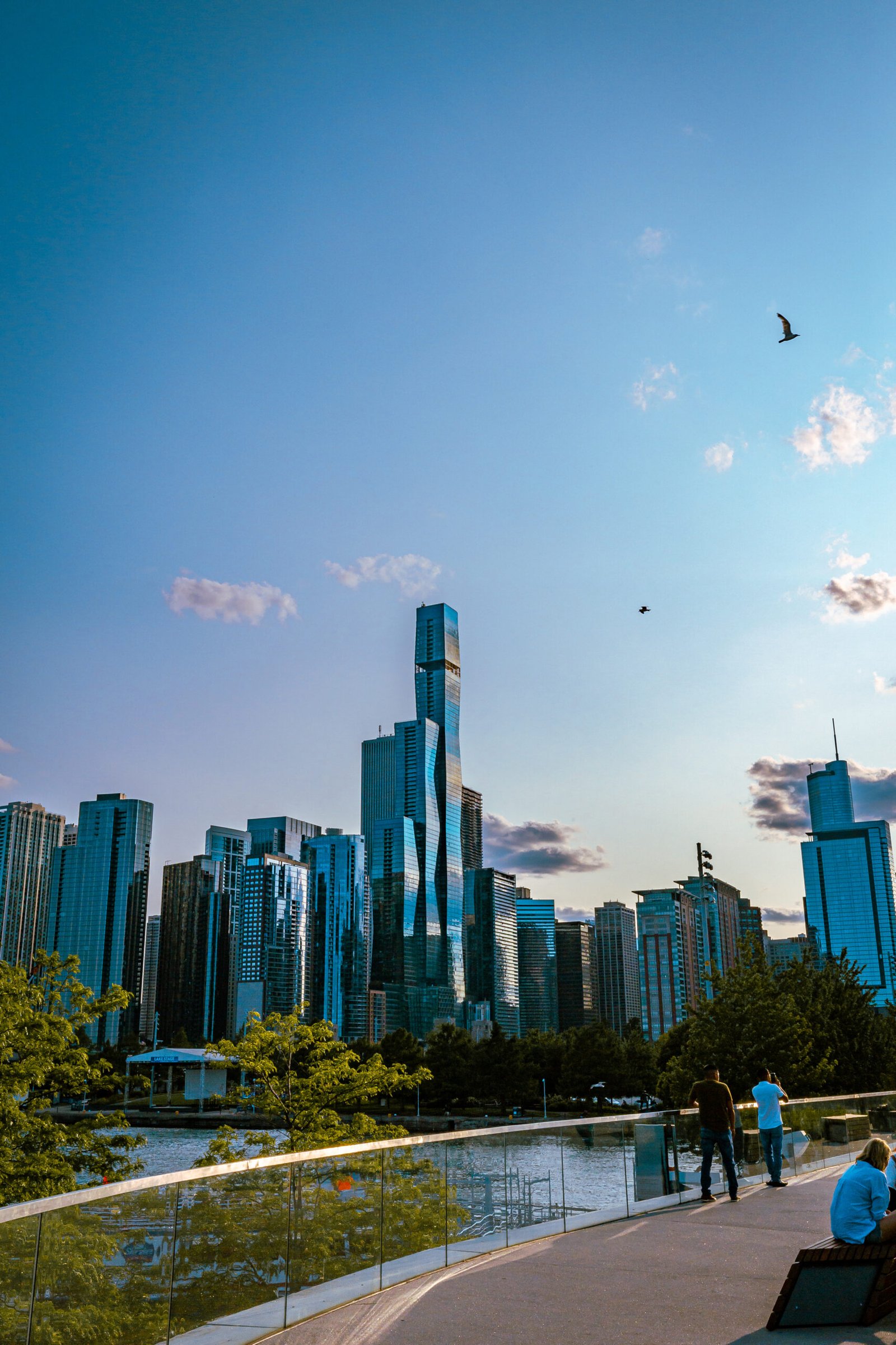 Navy Pier amusement park on Lake Michigan