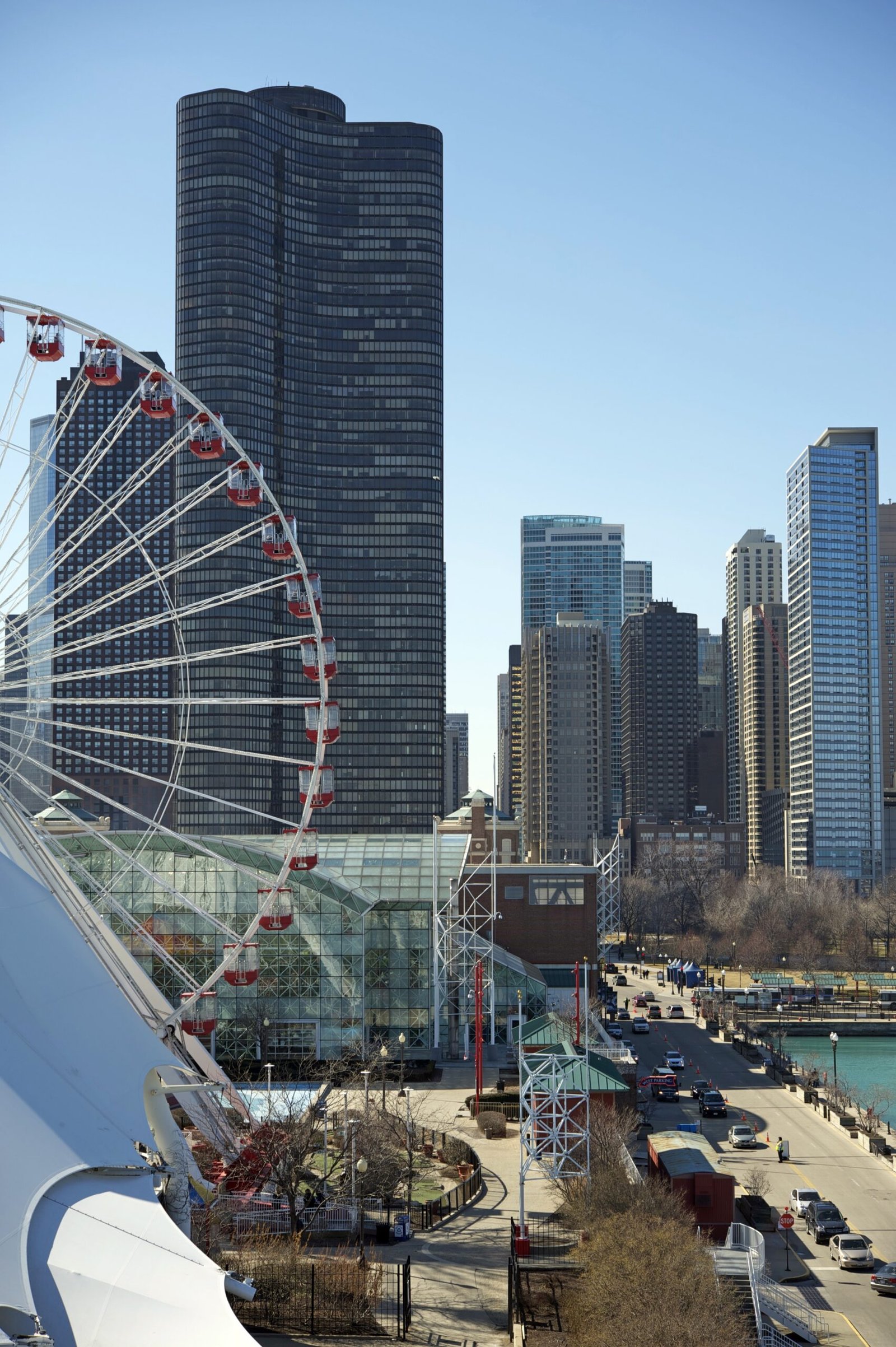 Chicago Navy Pier along Lake Michigan