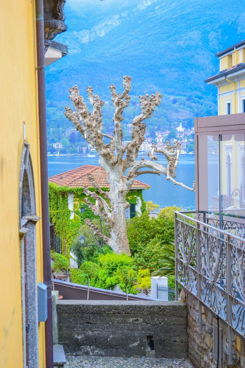 Bellagio town with colorful streets, Lake Como