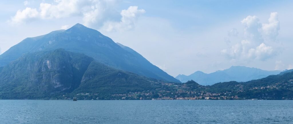 Panorama of Lake Como on a summer morning