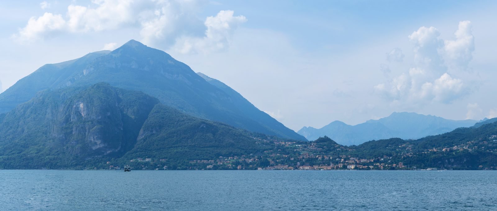 Panorama of Lake Como on a summer morning