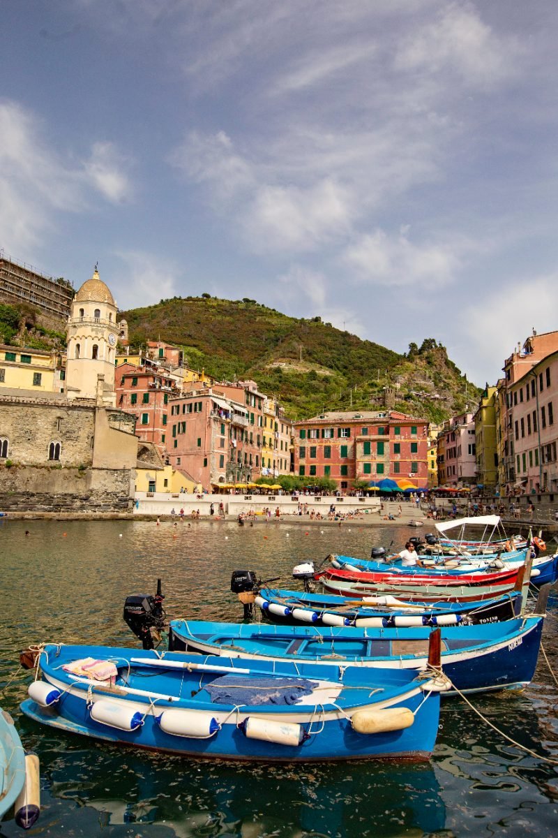 Fishing boats in Vernazza bay, Cinque Terre