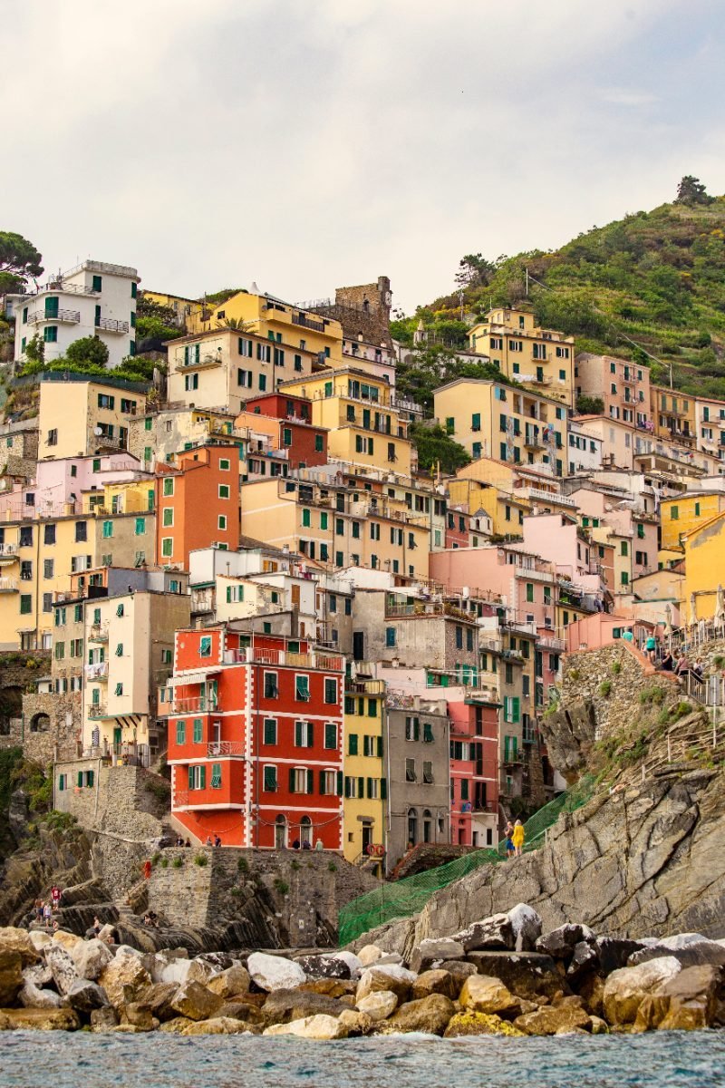 Colorful houses on the hills in Vernazza, Cinque Terre