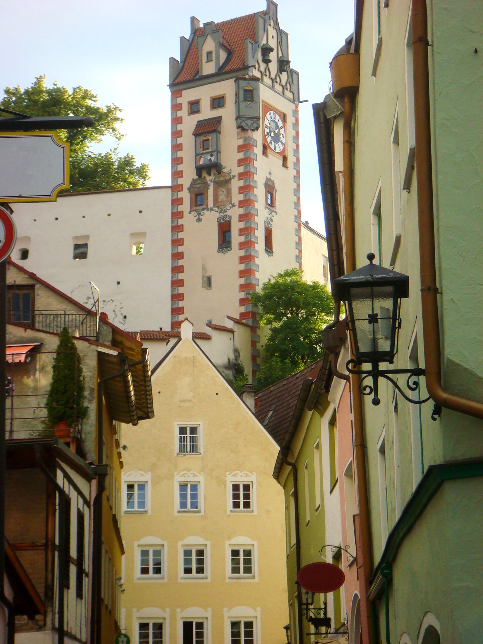 Colorful houses on a summer day in Fussen, Germany
