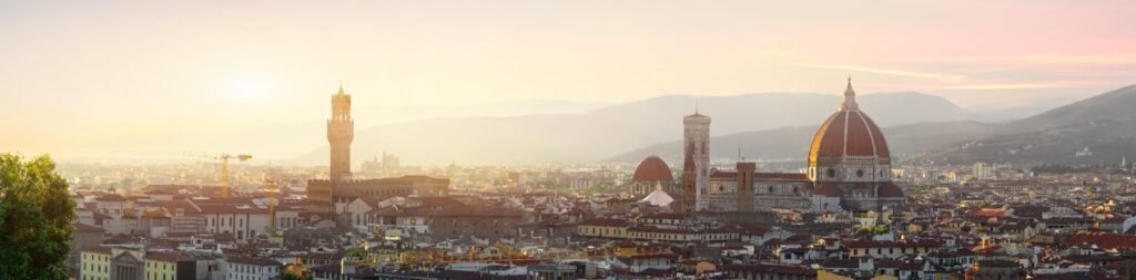 Panoramic view of Florence in the early morning