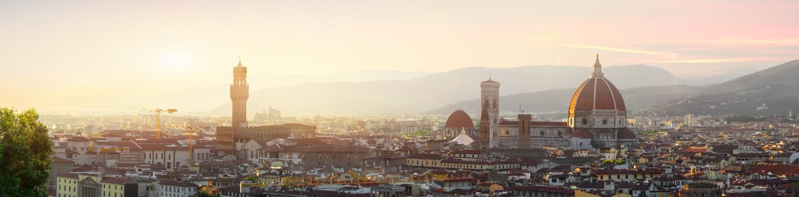 Panoramic view of Florence in the early morning