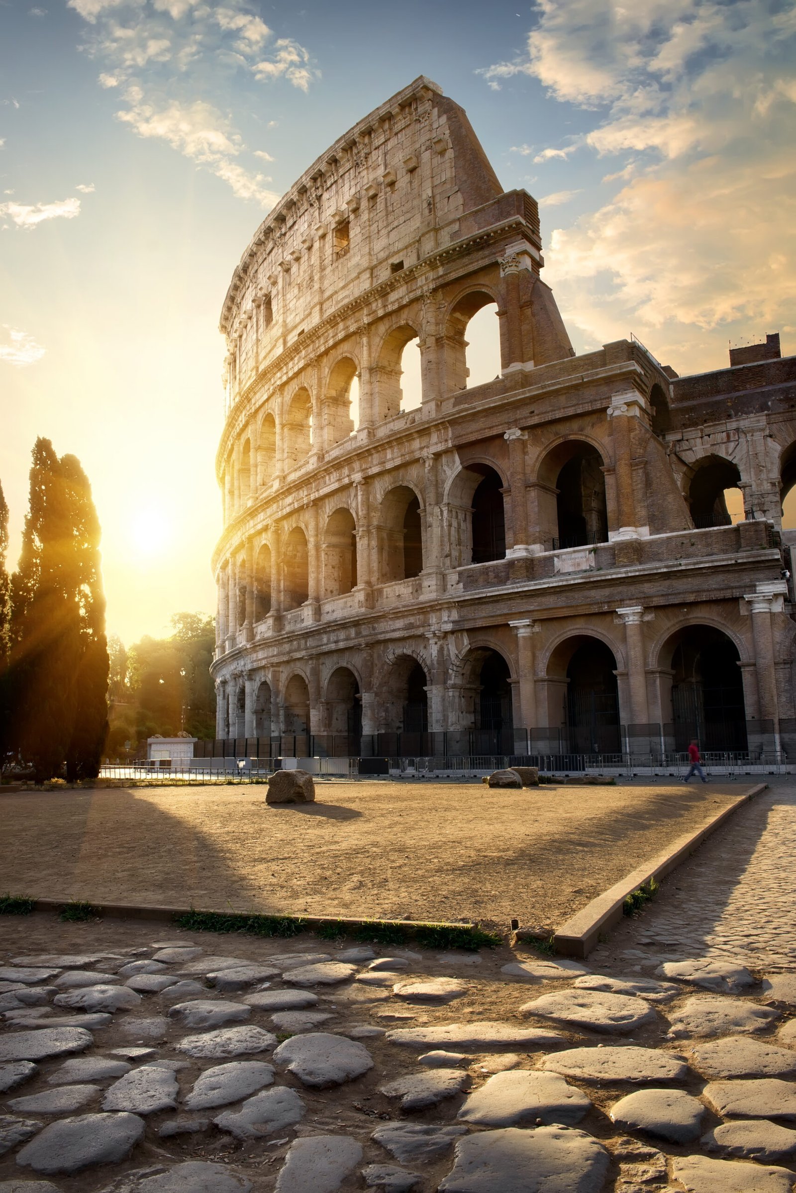 The Colosseum in Rome, Italy in morning light