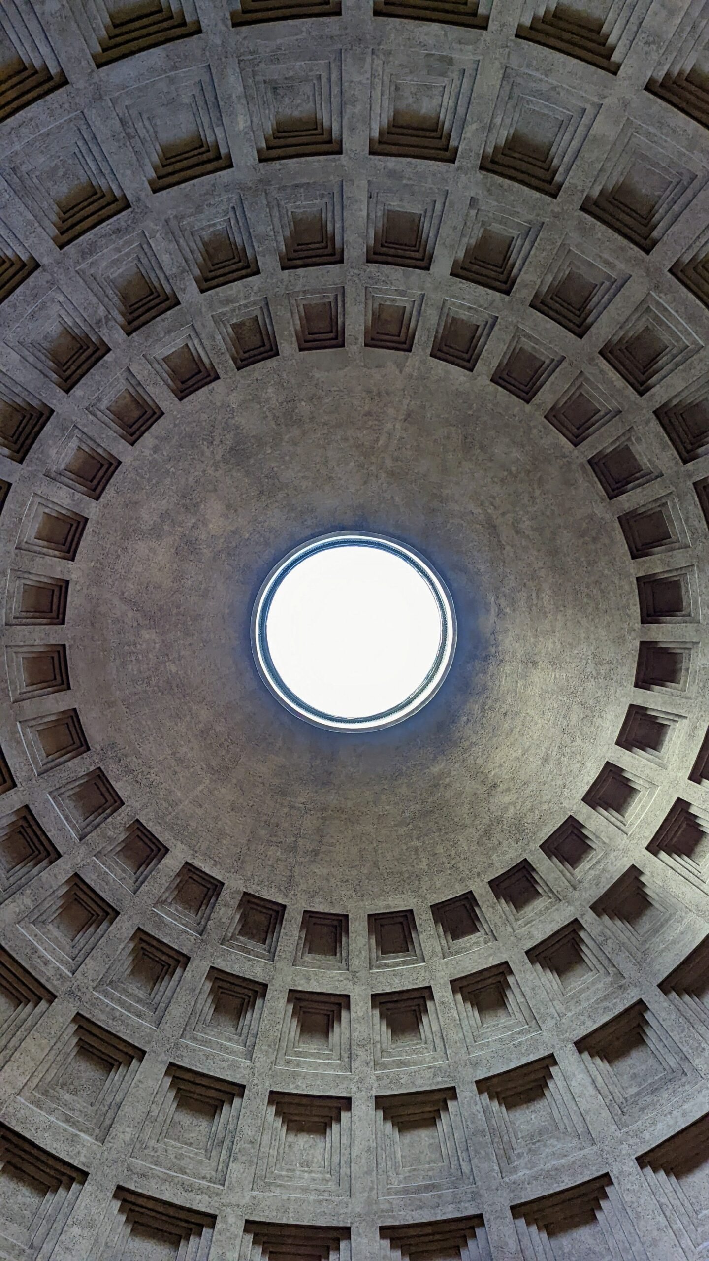 The oculus dome of the Pantheon in Rome, Italy