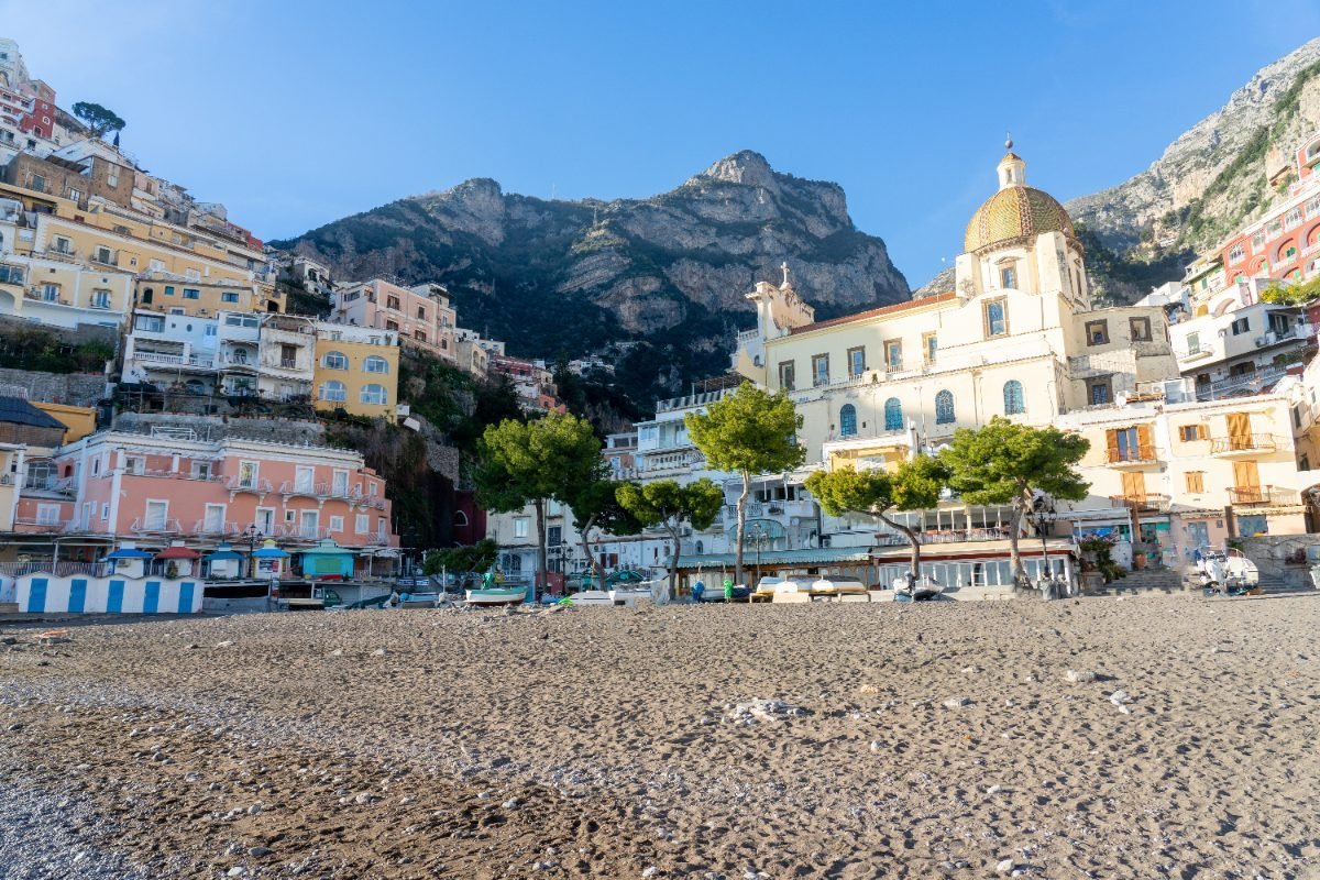 Positano beach on the Amalfi Coast