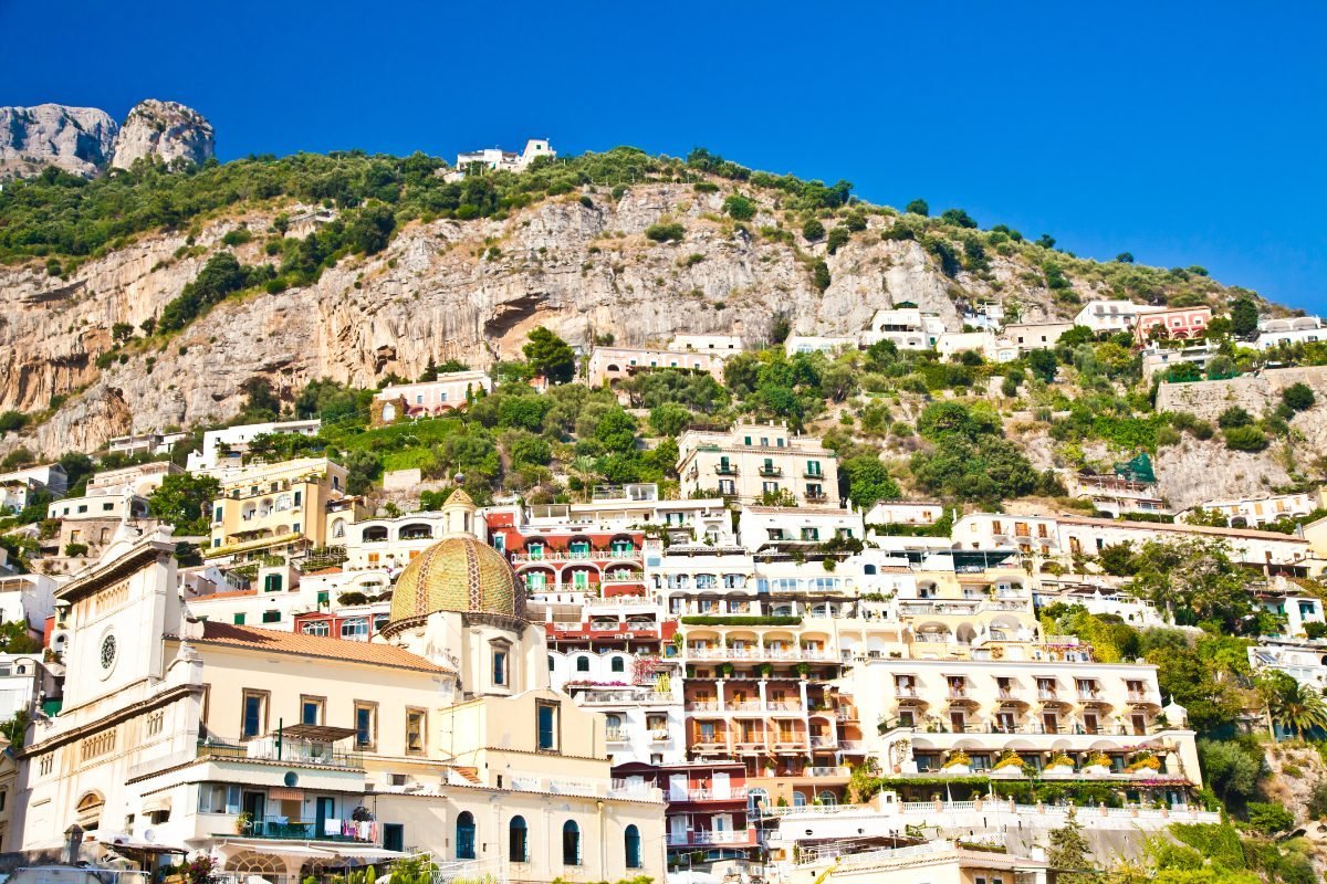 Positano houses climbing the hillside