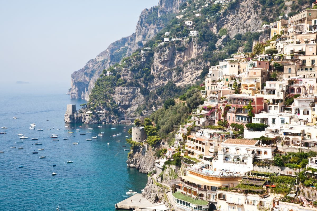 Positano and the Tyrrhenian sea