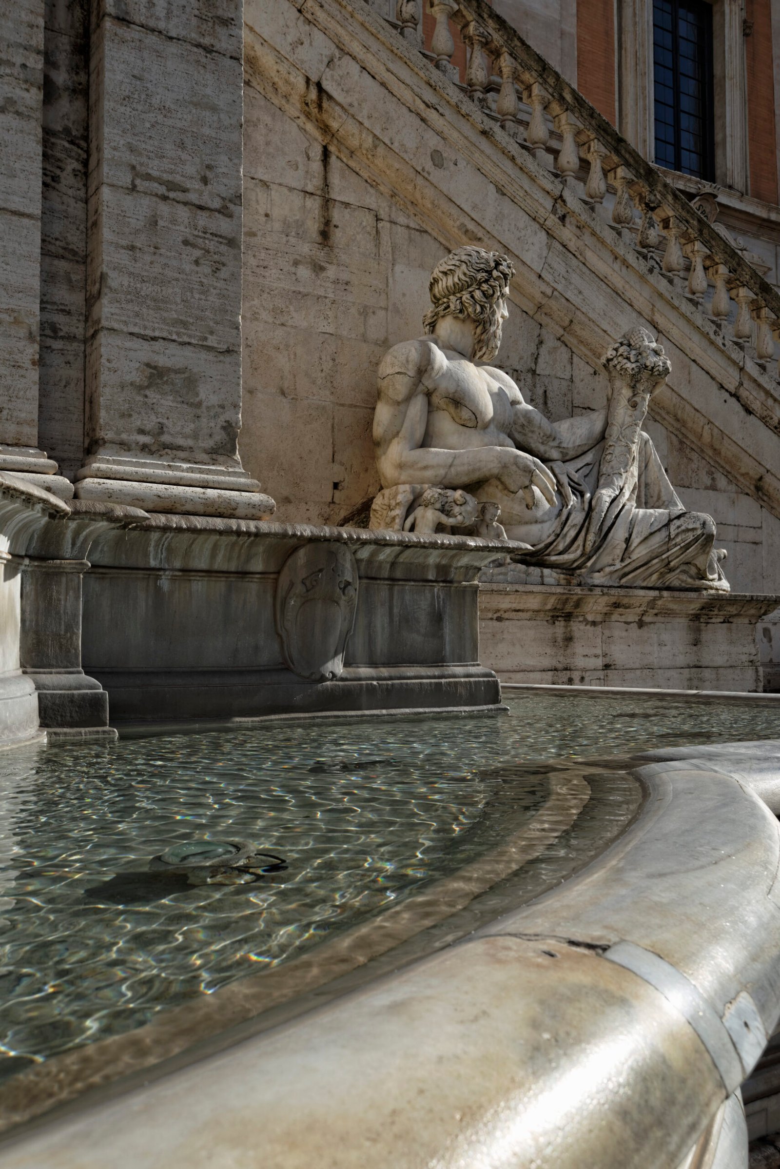 Campidoglio Square with Roman statue, Rome, Italy