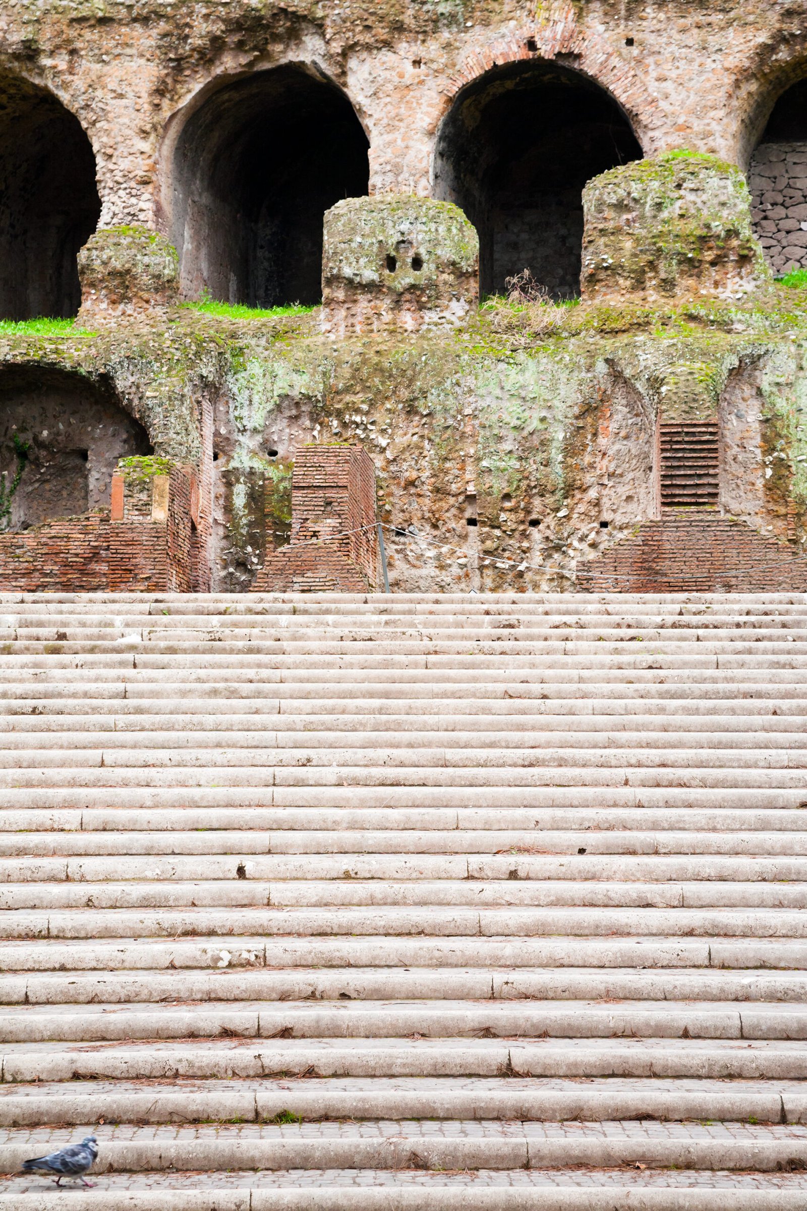 Steps leading up Palatine Hill in Rome