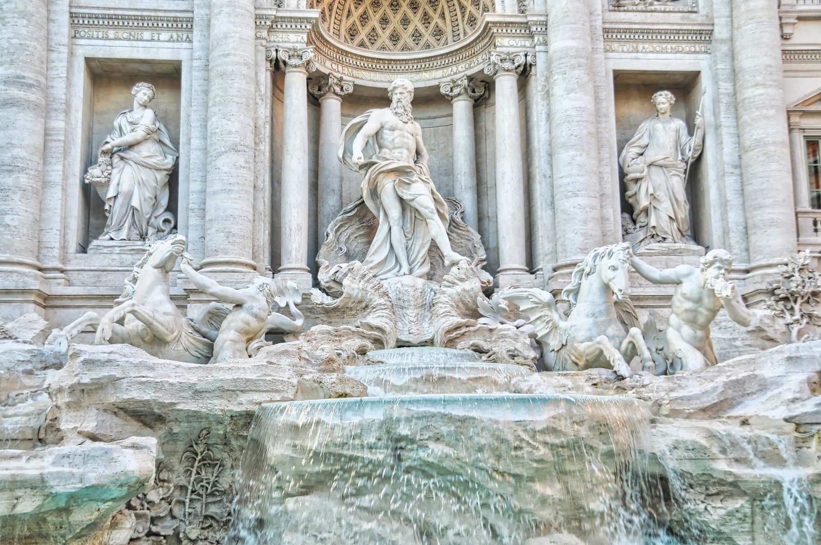 The Trevi Fountain in Rome, Italy