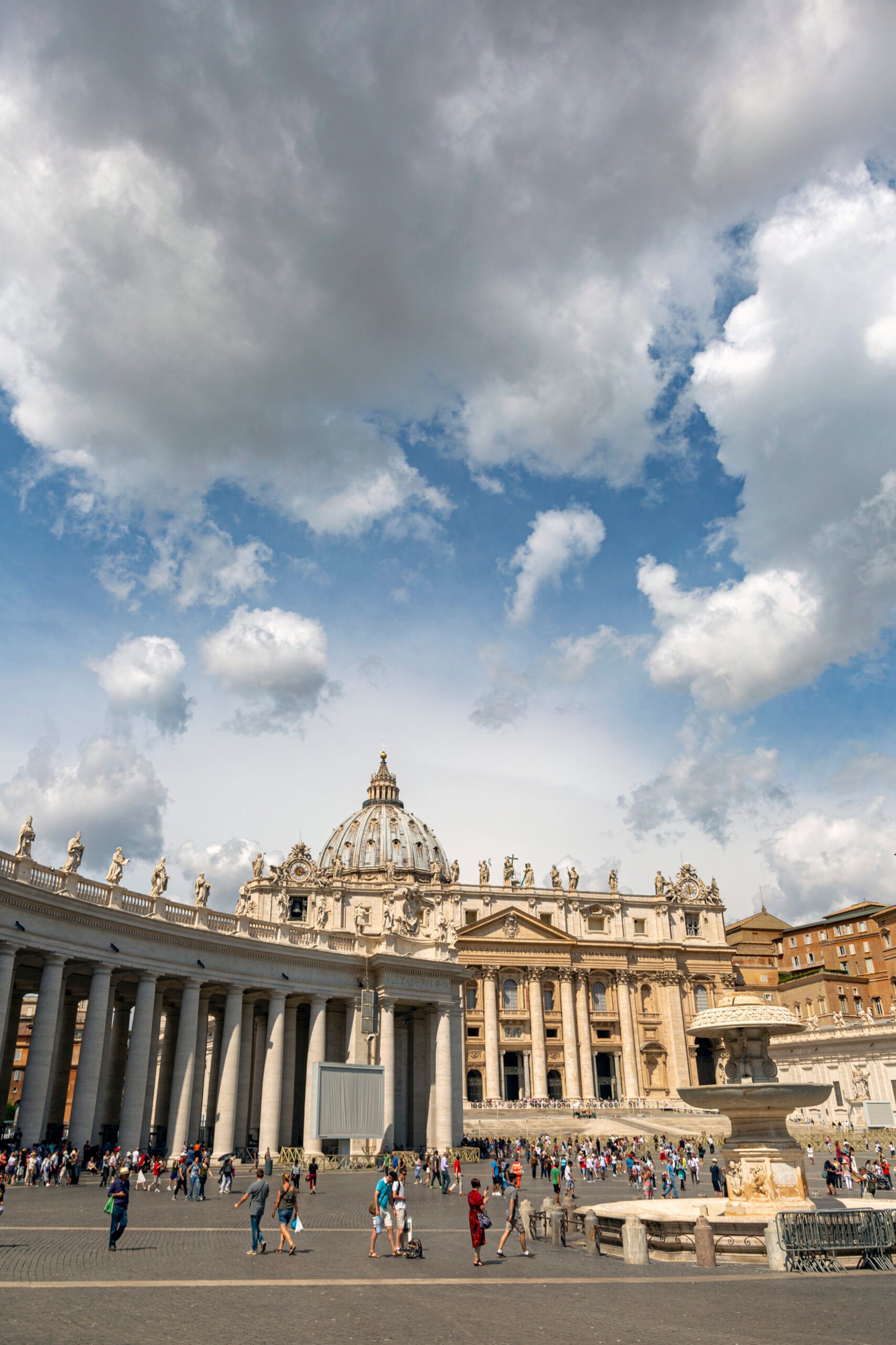 The central square of St. Peter's Square in Vatican City, Rome