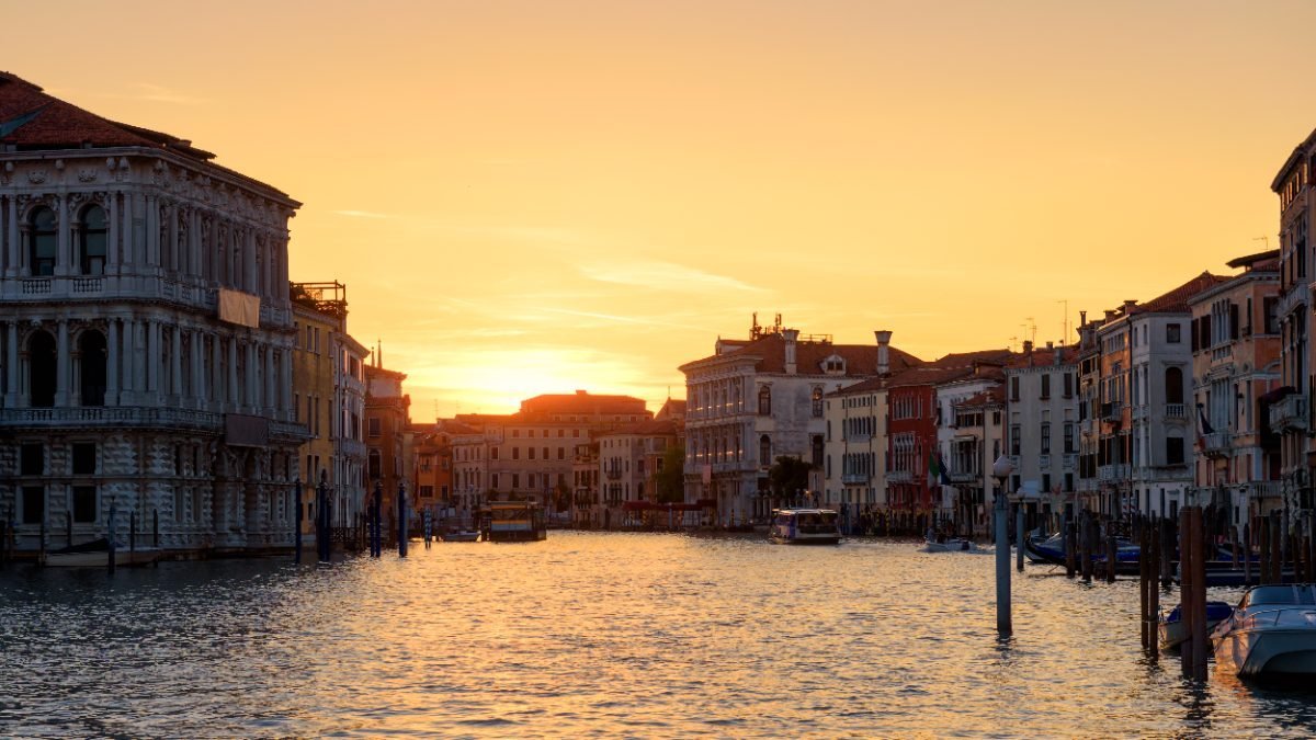 Venice Grand Canal at sunset