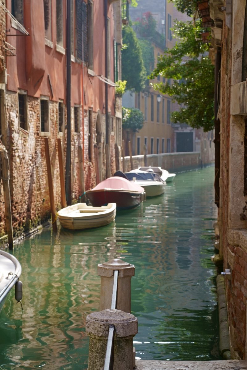 Picturesque canal street in Venice