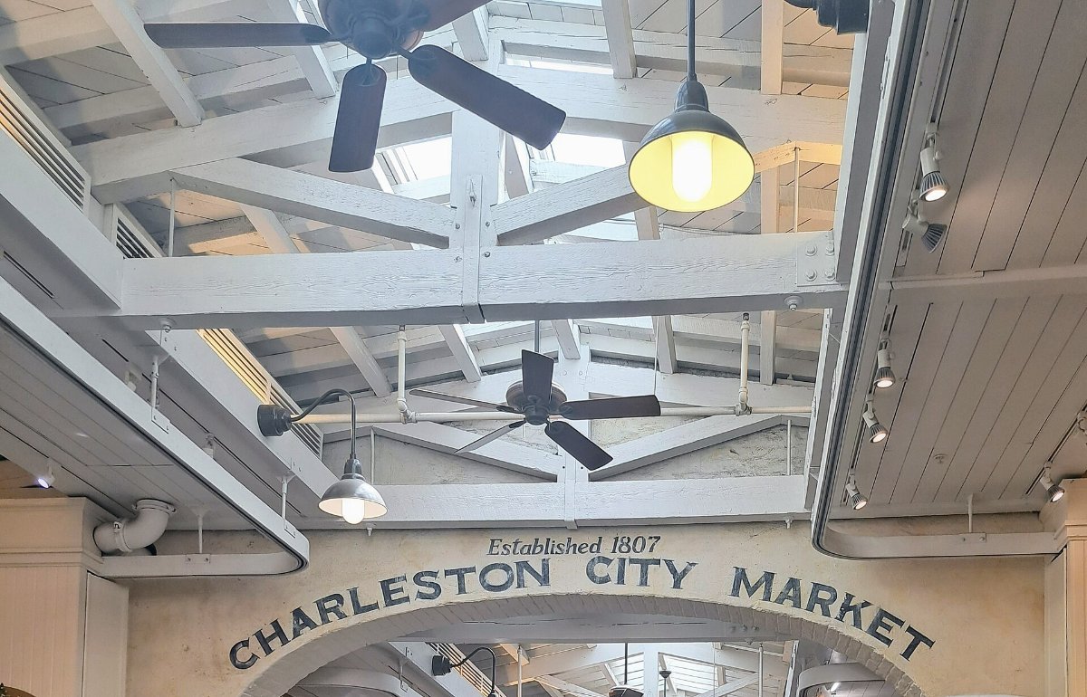 The historic City Market in downtown Charleston