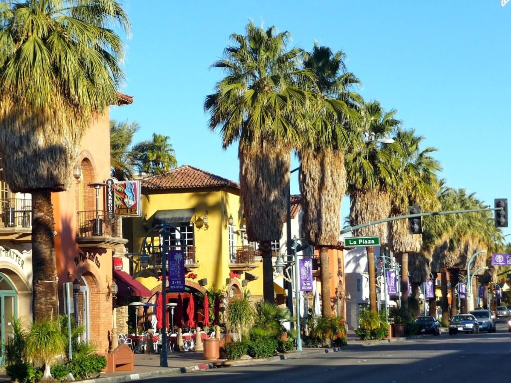 Palm Springs under the San Jacinto mountains