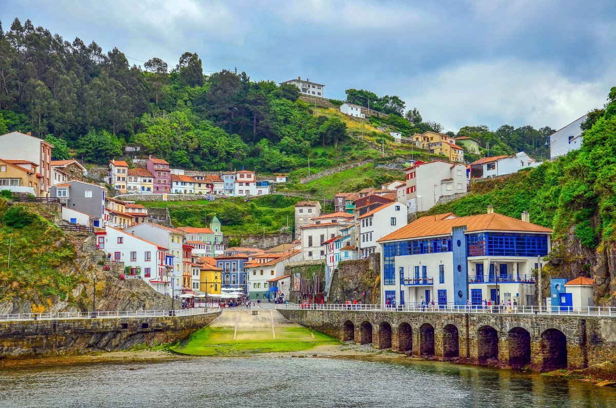 The coloured houses of Cudillero in Asturias