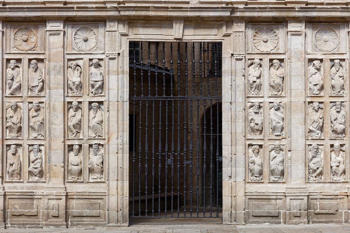 The Holy Door of the cathedral in Santiago de Compostela
