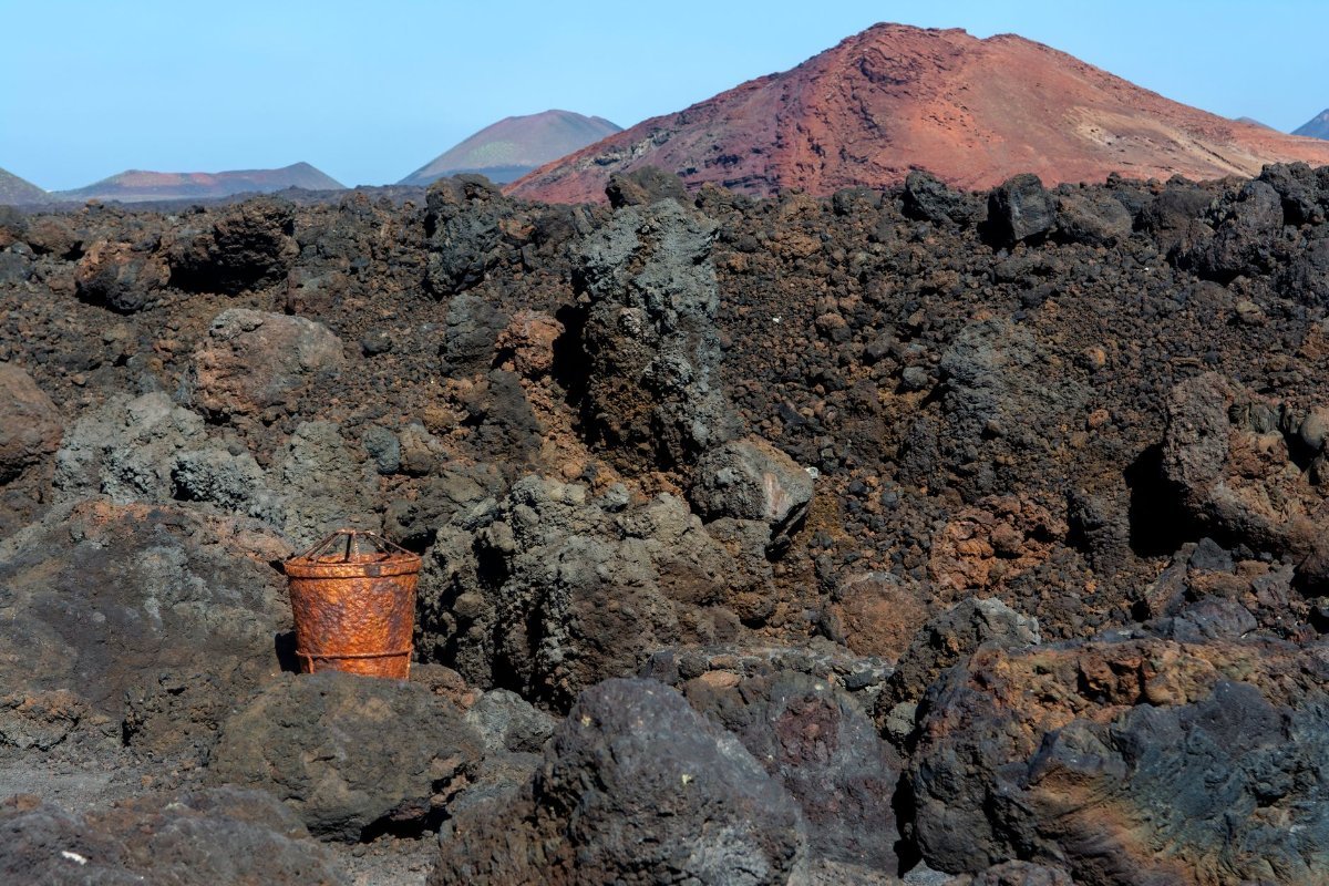 The volcanic terrain of Lanzarote