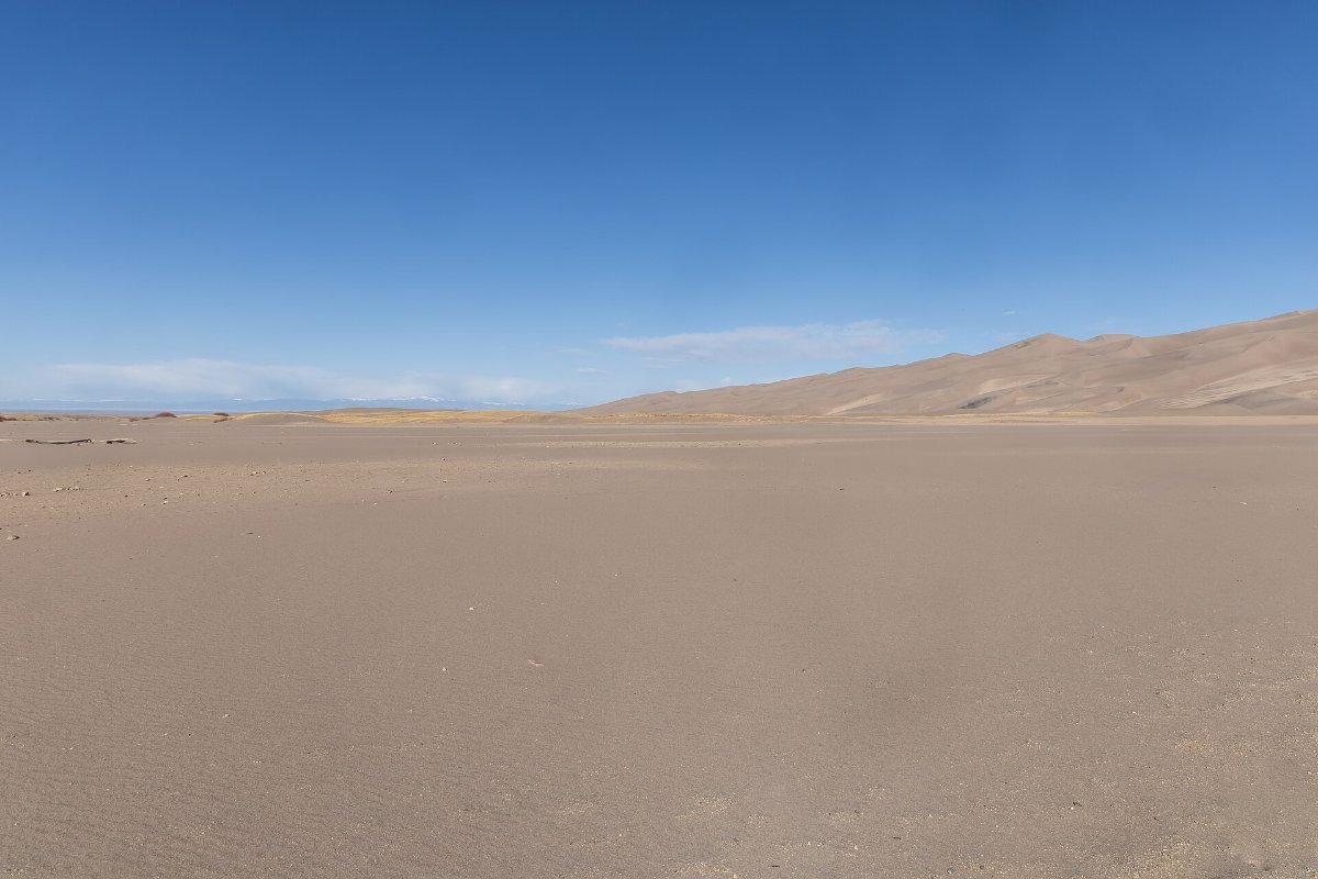 The Great Sand Dunes with the Sangre de Cristo range behind