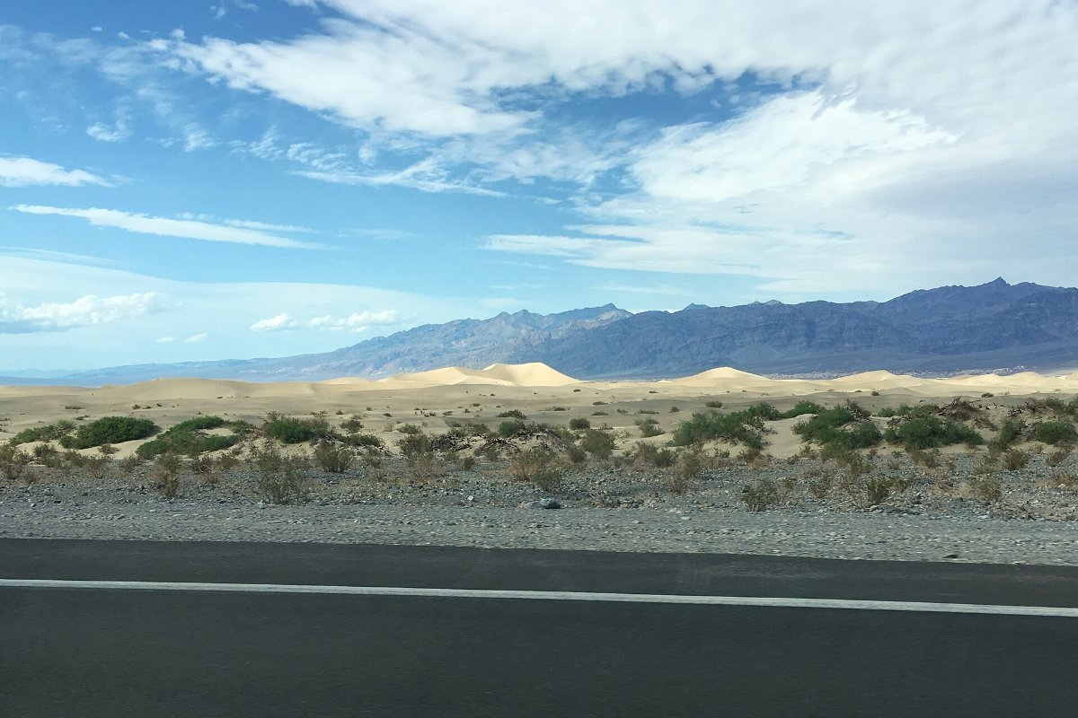 The Mesquite Flat sand dunes in Death Valley