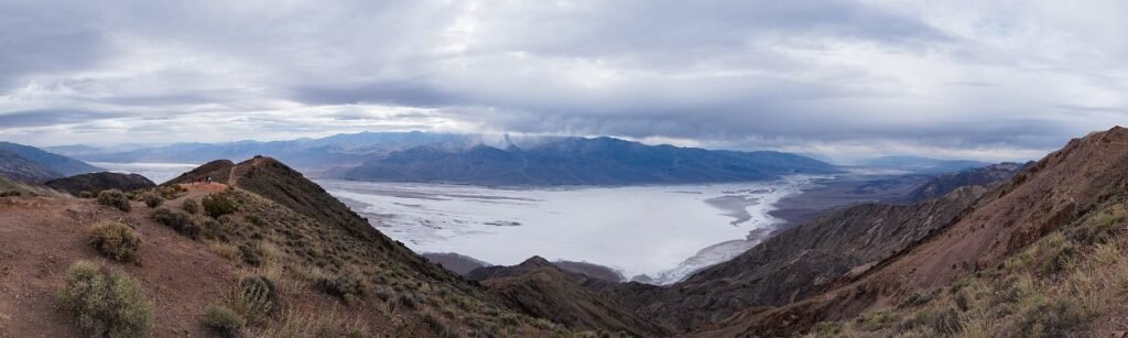 The salt flats of Badwater Basin in Death Valley