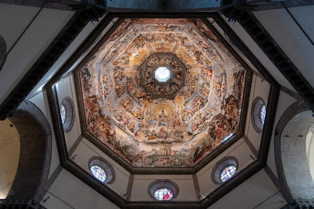 The dome of Florence Cathedral above the city rooftops