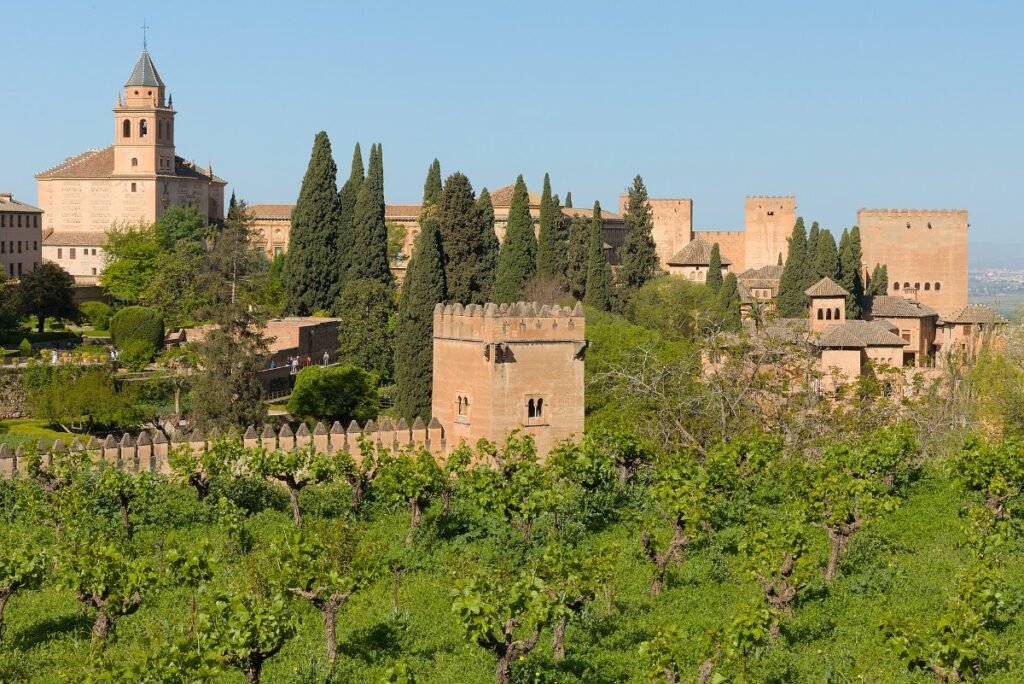 The Alhambra above Granada, Spain