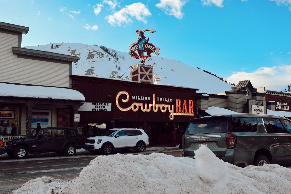 Downtown Jackson, Wyoming in winter