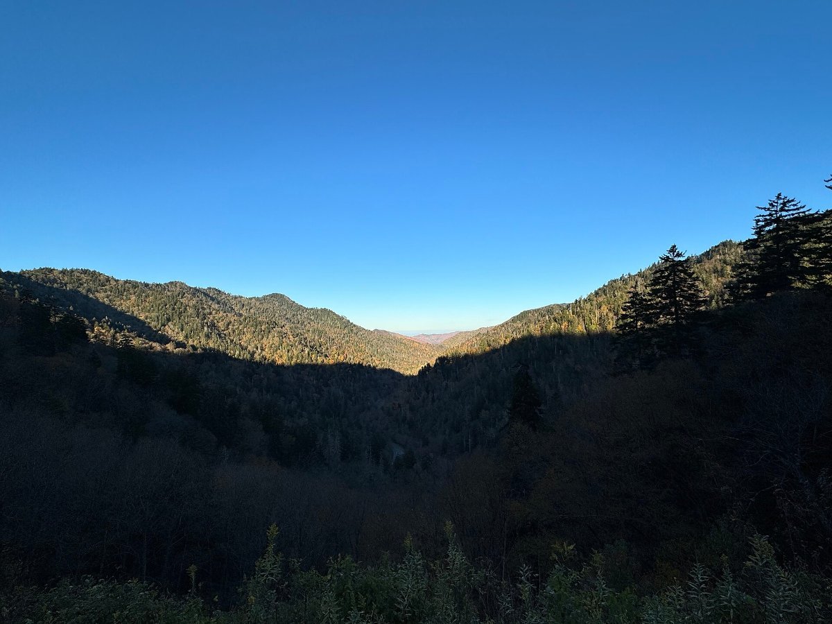 The layered blue ridges of the Great Smoky Mountains