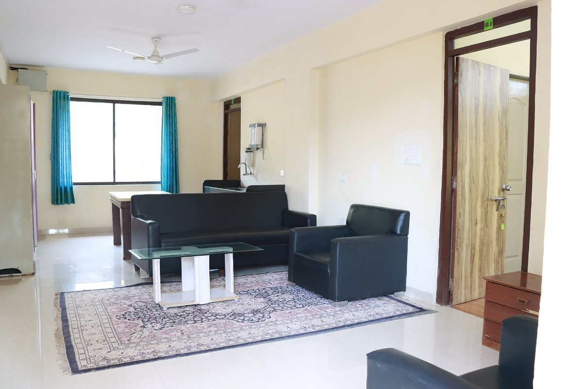Travellers in a hostel common room