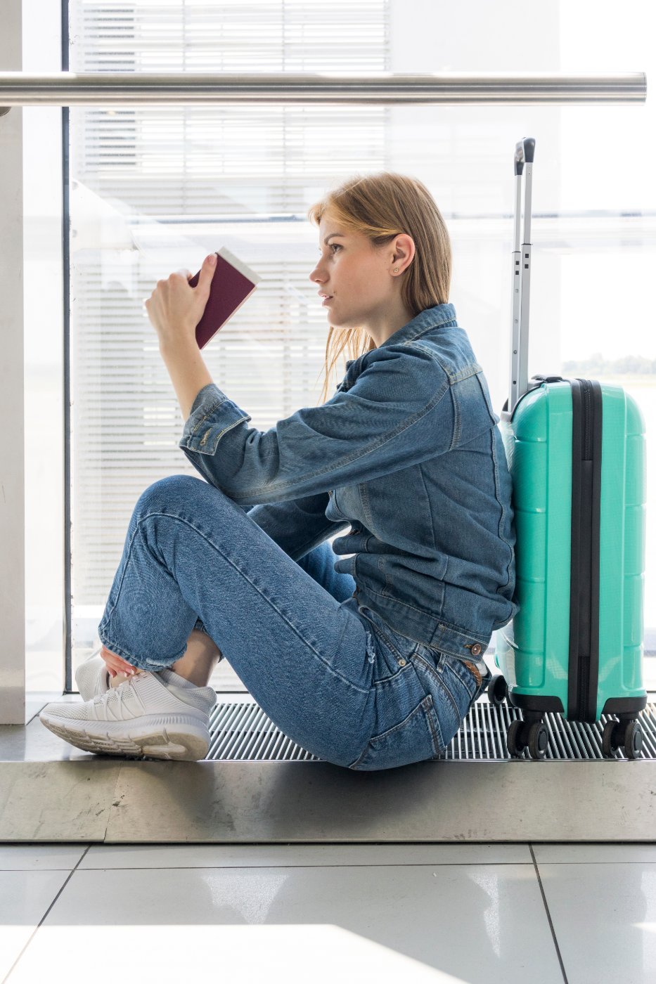 Waiting at the airport at the start of a long trip