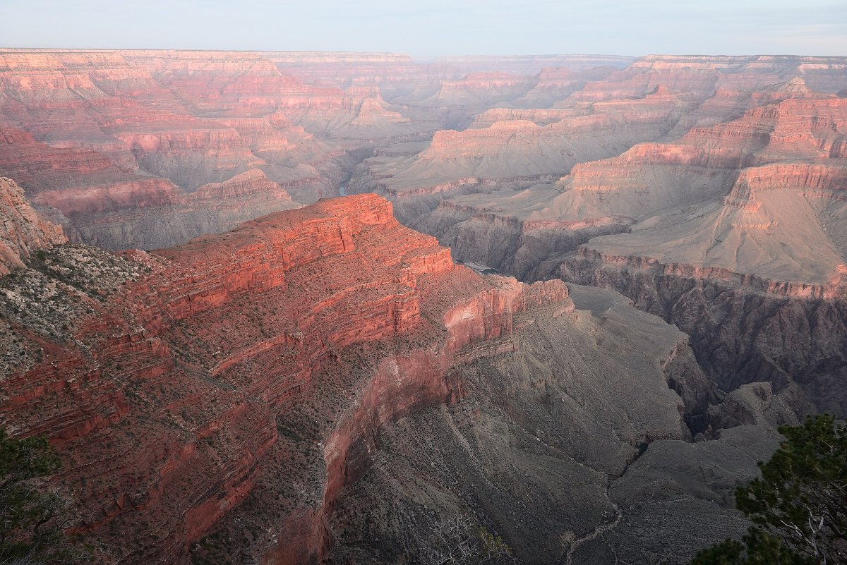The Colorado River a mile below the rim