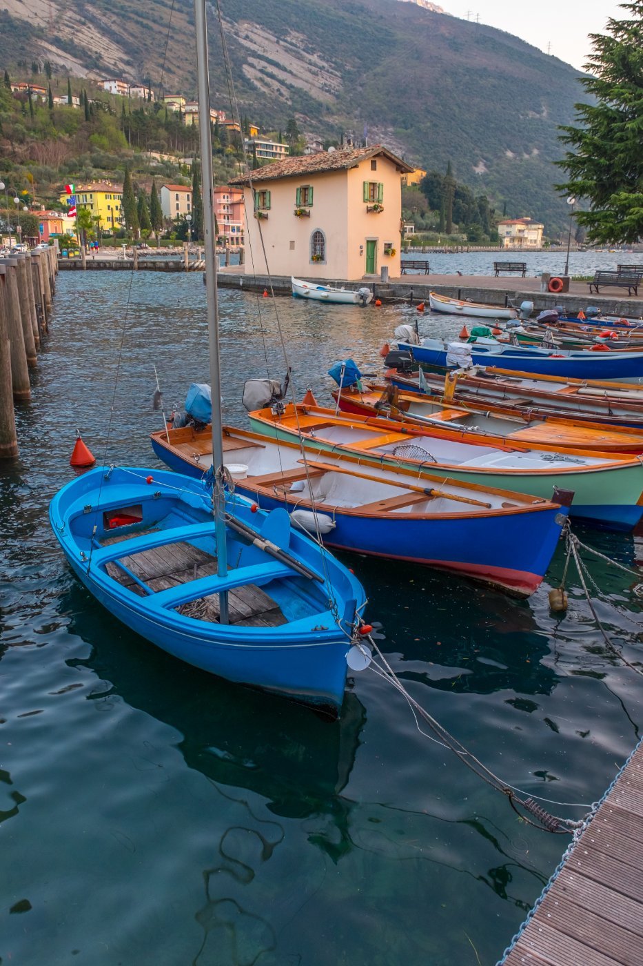 The harbour at Riva del Garda at the north end of Lake Garda