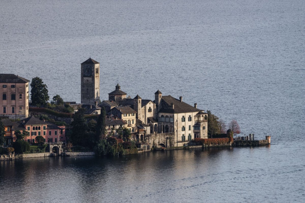 The historic buildings of Orta San Giulio island