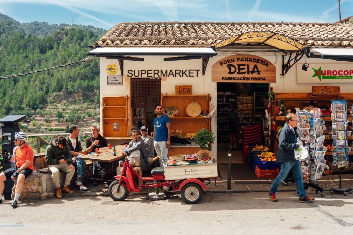 A street in the village of Deia on Mallorca