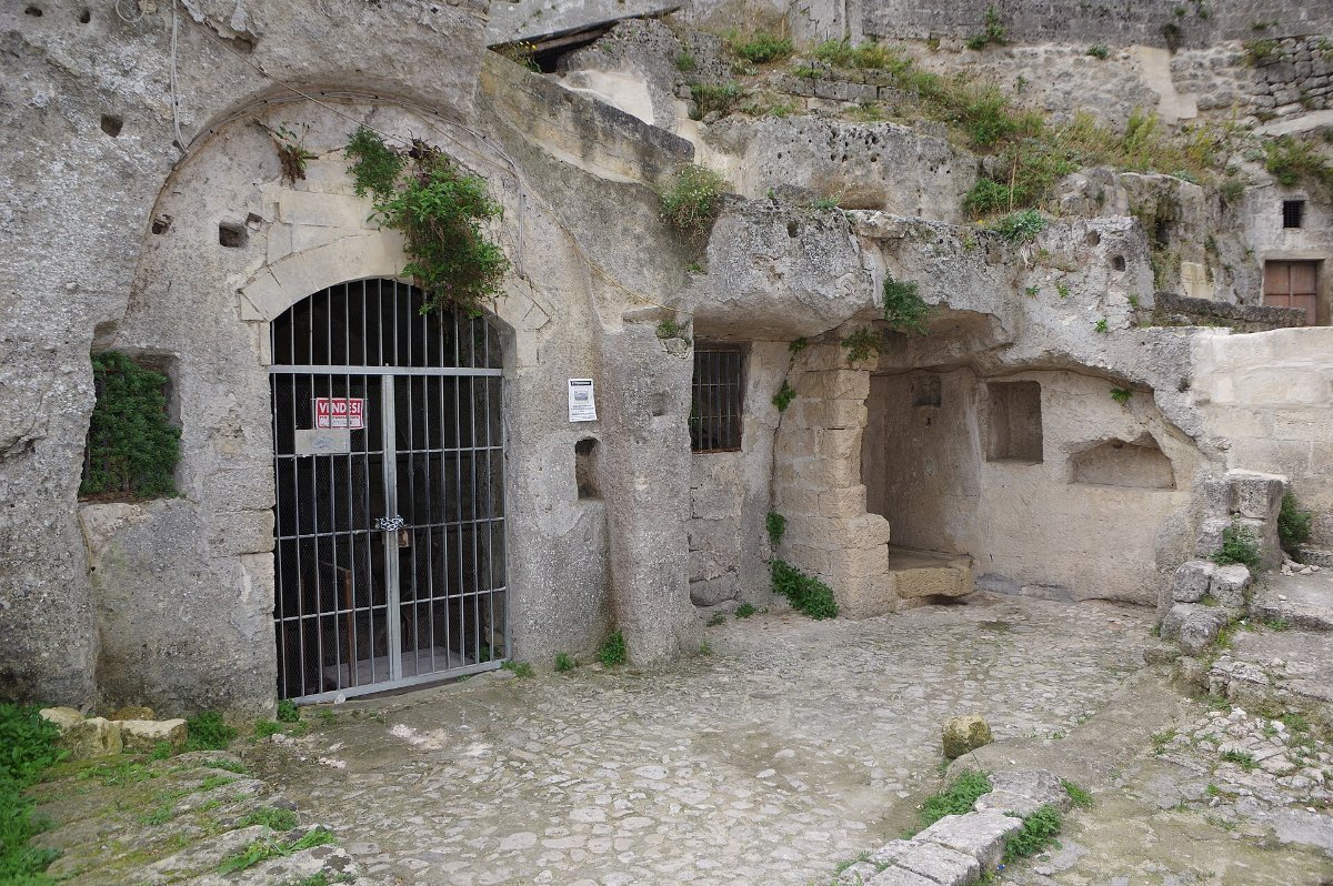 A rock-hewn church in Matera, Italy