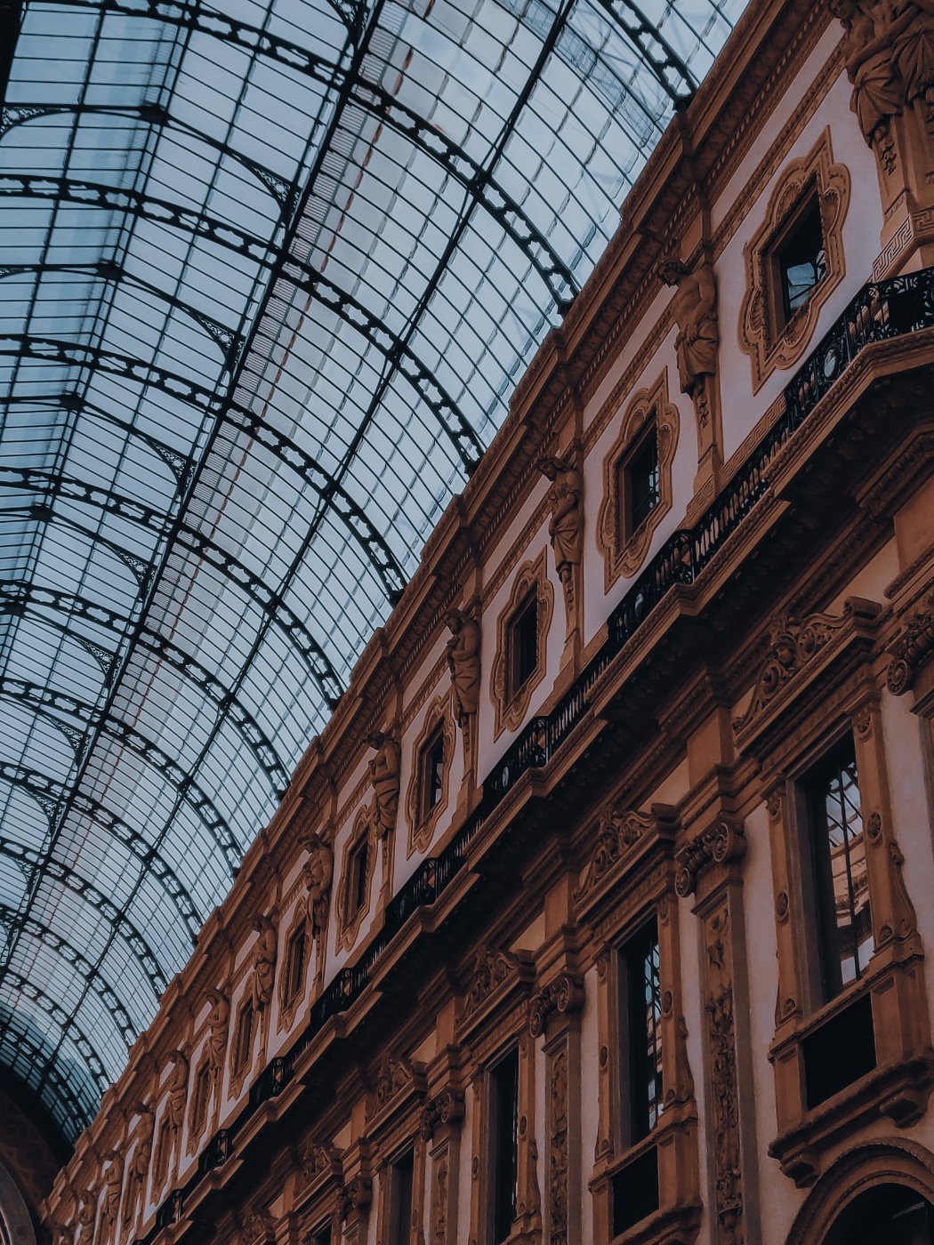The glass roof of the Galleria Vittorio Emanuele II