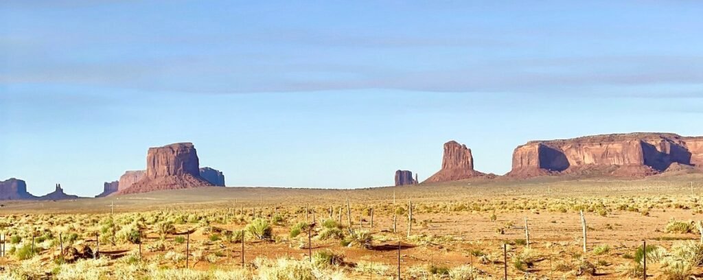 The sandstone buttes of Monument Valley on the Arizona-Utah border
