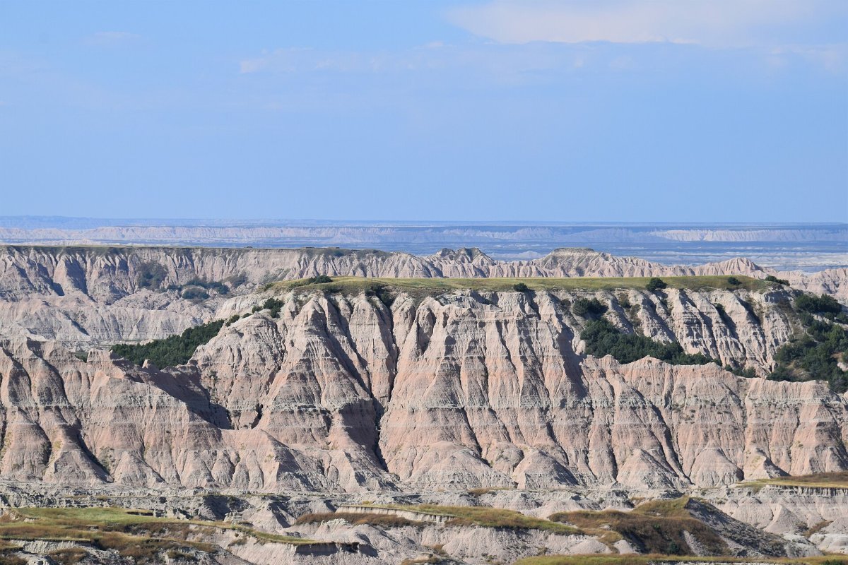 The eroded formations of Badlands National Park