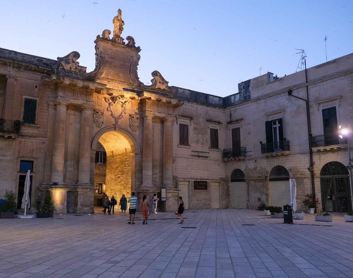 Porta San Biagio and the baroque stonework of Lecce